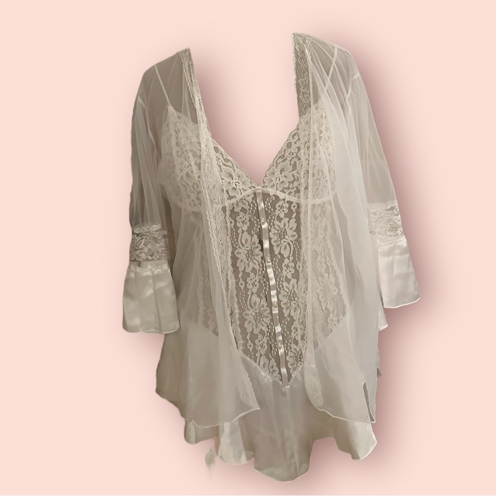 NWOT VTG Intimo Amore Peignoir Négligée Set (A19)